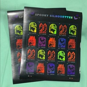 Spooky Silhouettes Home Design Stamps - Multicolor. 1000 stamps
